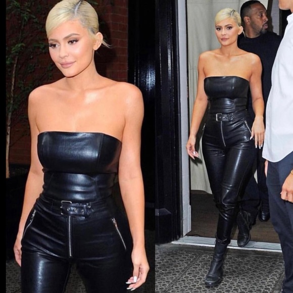 Danielle Guizio Pants - DANIELLE GUIZIO BLACK LEATHER BELTED Skinny PANTS size XS DR